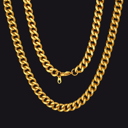 Sturdy Cuban Chain Necklace for 5/7/9/12mm Width
