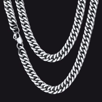 Miami Cuban Link Chain Necklace With Gift Crad for Him