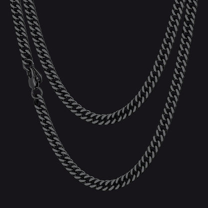 Miami Cuban Link Chain Necklace With Gift Crad for Him