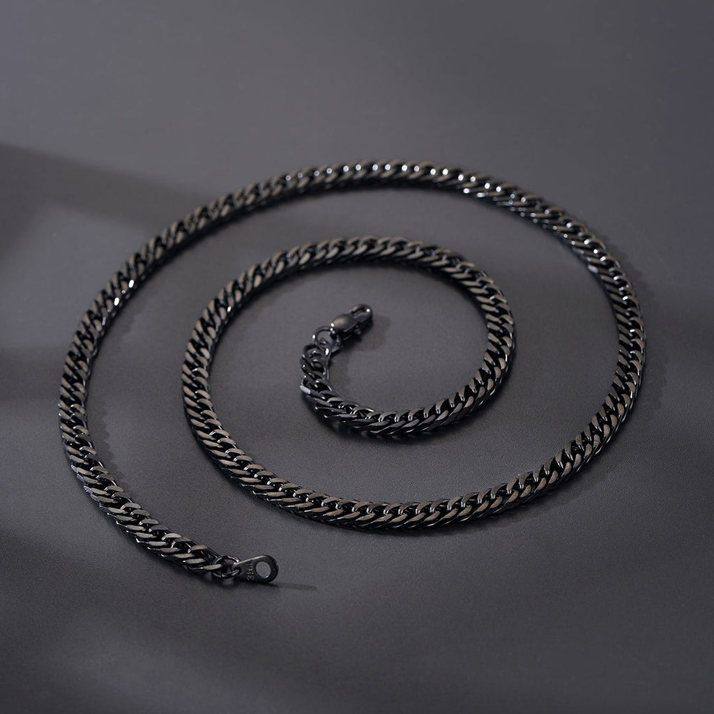 Miami Cuban Link Chain Necklace With Gift Crad for Him