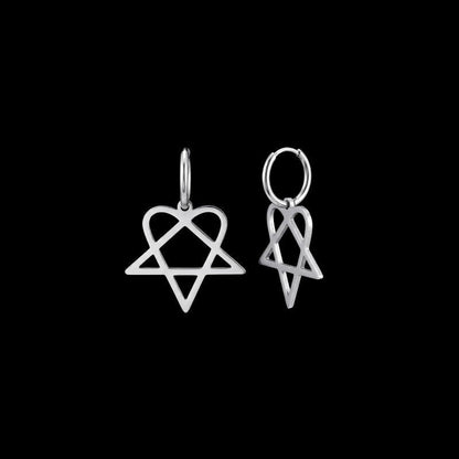 Heartagram Earrings