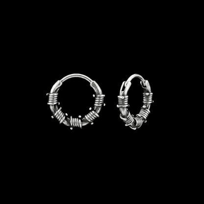 Barb Wire Hoop Earrings