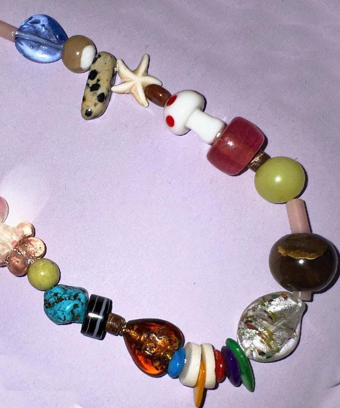 Modern Handmade Weaving Beading Gratuated Bead Necklace Qj018