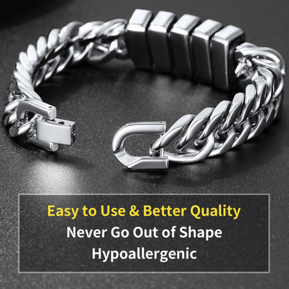 Personalized Cuban Link Bracelet Engraved Name Bracelet for