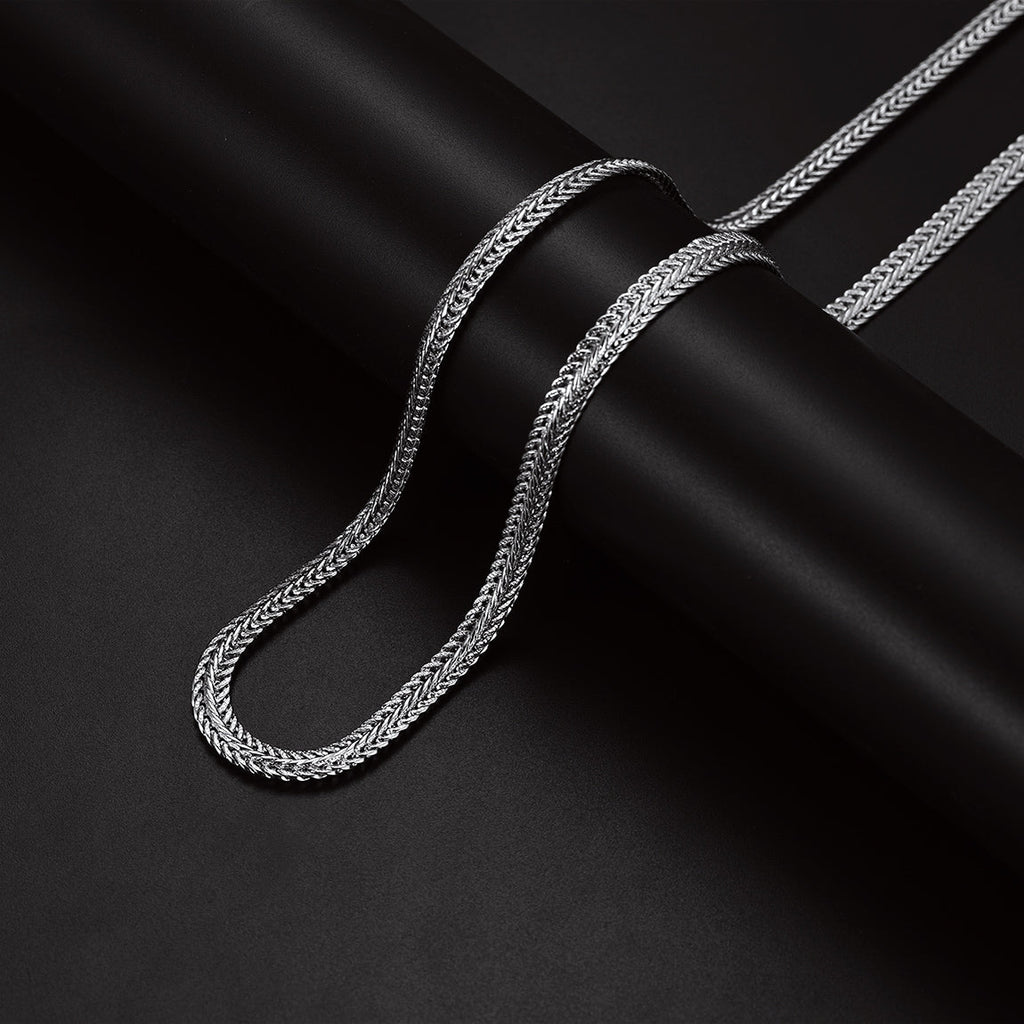 6mm Foxtail Chain Link Necklace for