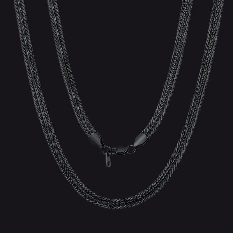 6mm Foxtail Chain Link Necklace for