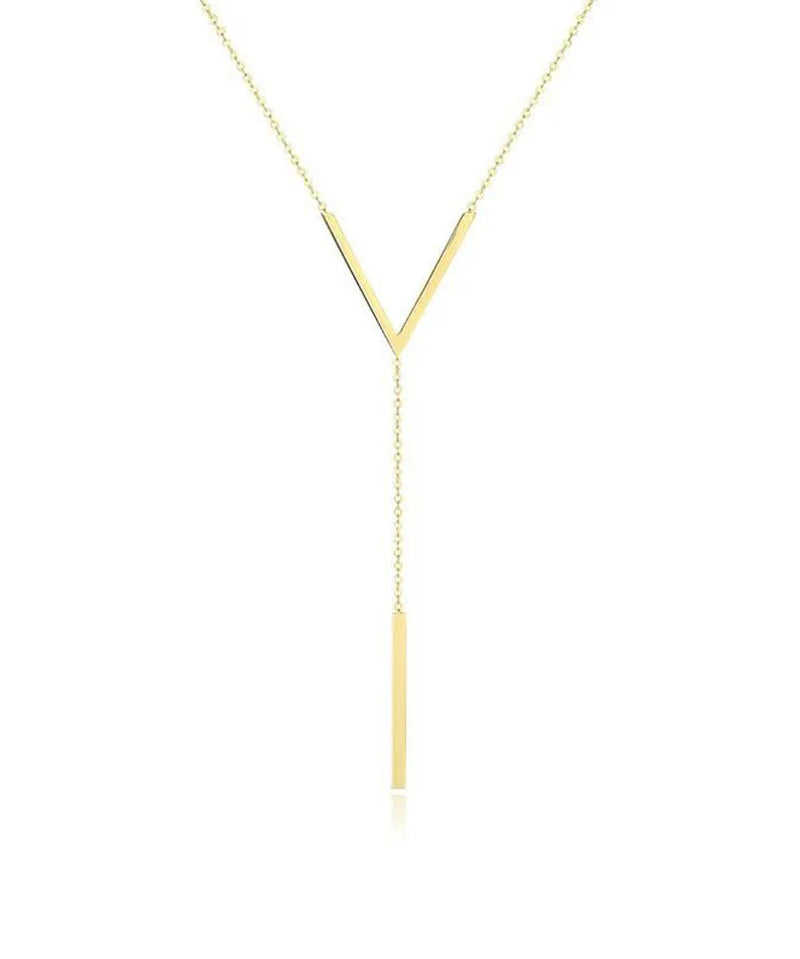 V-shaped New Gold Clavicle Colour Chain Long Neckla