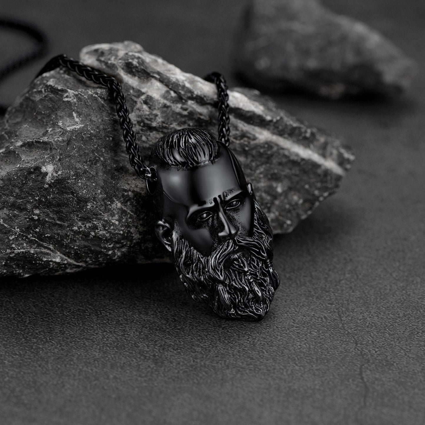 Flash Nordic Viking Head Necklace Amulet Jewelry for