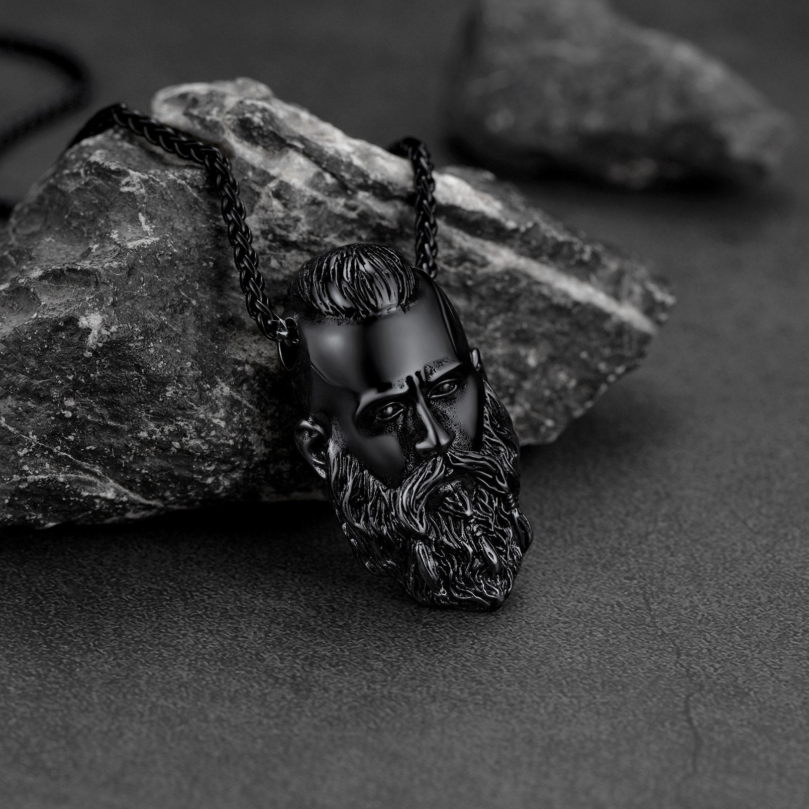 Flash Nordic Viking Head Necklace Amulet Jewelry for