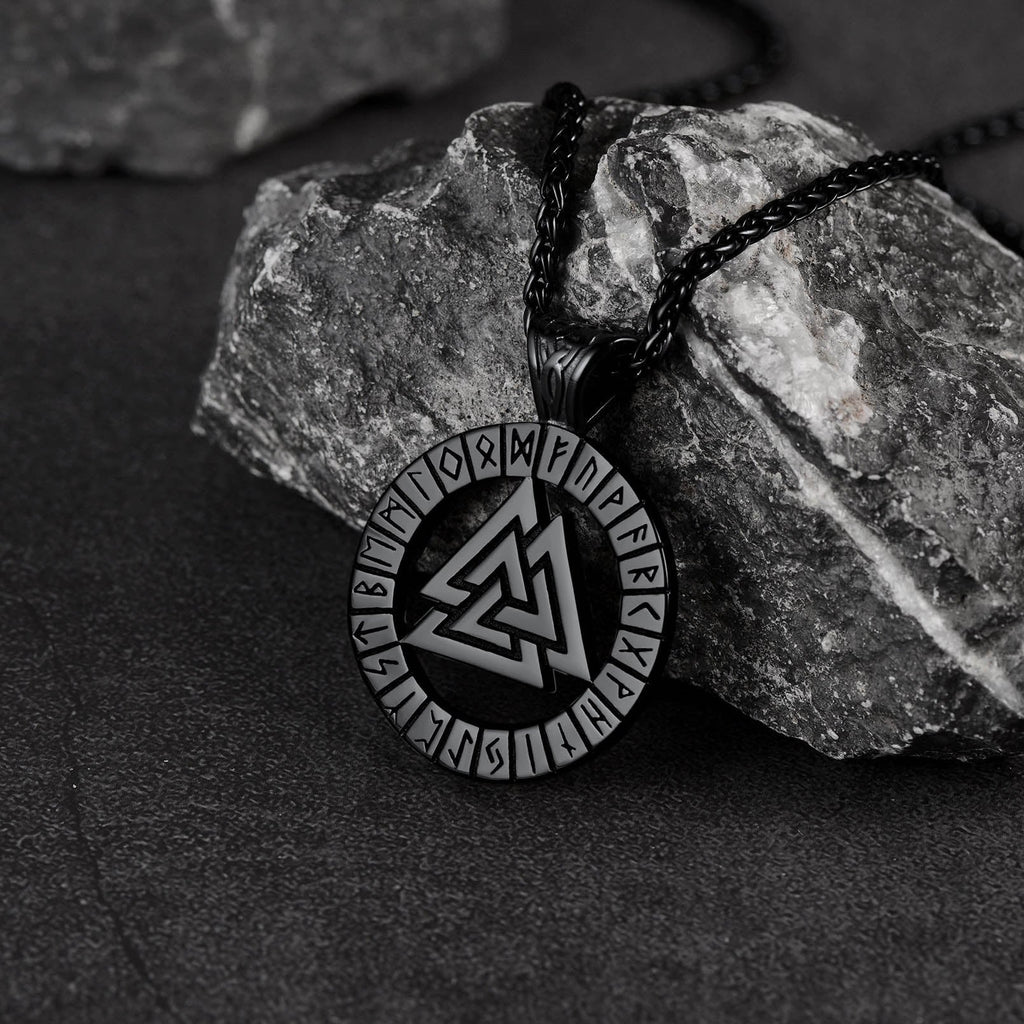 Nordic Viking Runes Celtic Pendant Necklaces for