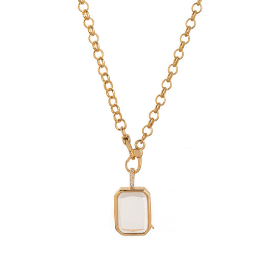 Floating Charm Locket Necklace and Mini Charms