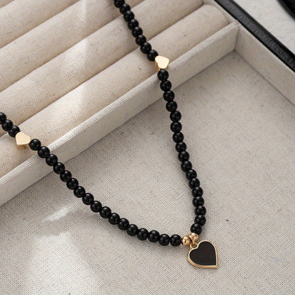 Obsidian Heart Protection Necklace