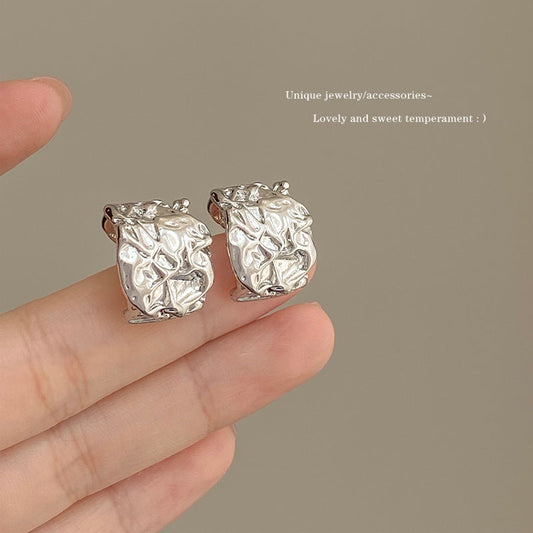 Timber Pleated C-hoop Earrings