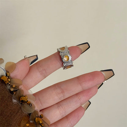 Kelsy Enamel Heart Open Ring