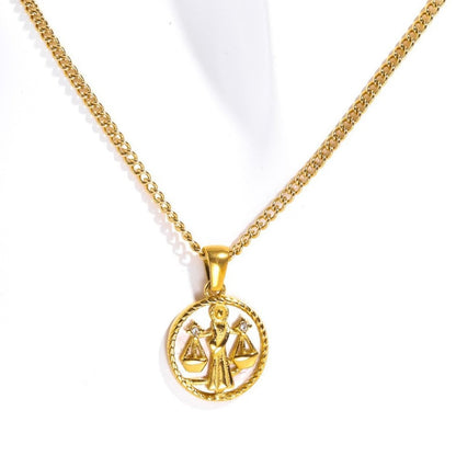 Tamera Zodiac Coin Necklace