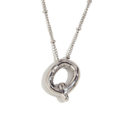 Aiyanah Glossy Bubble Letter Necklace