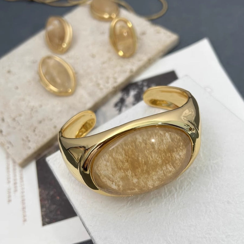 Xitlaly Gemstone Statement Cuff