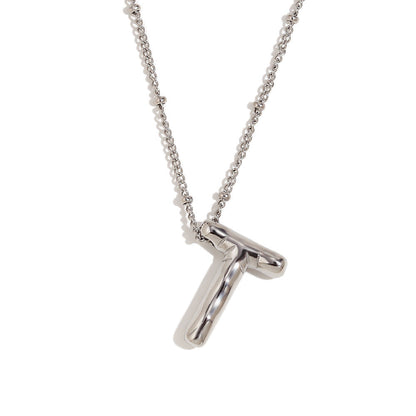Aiyanah Glossy Bubble Letter Necklace