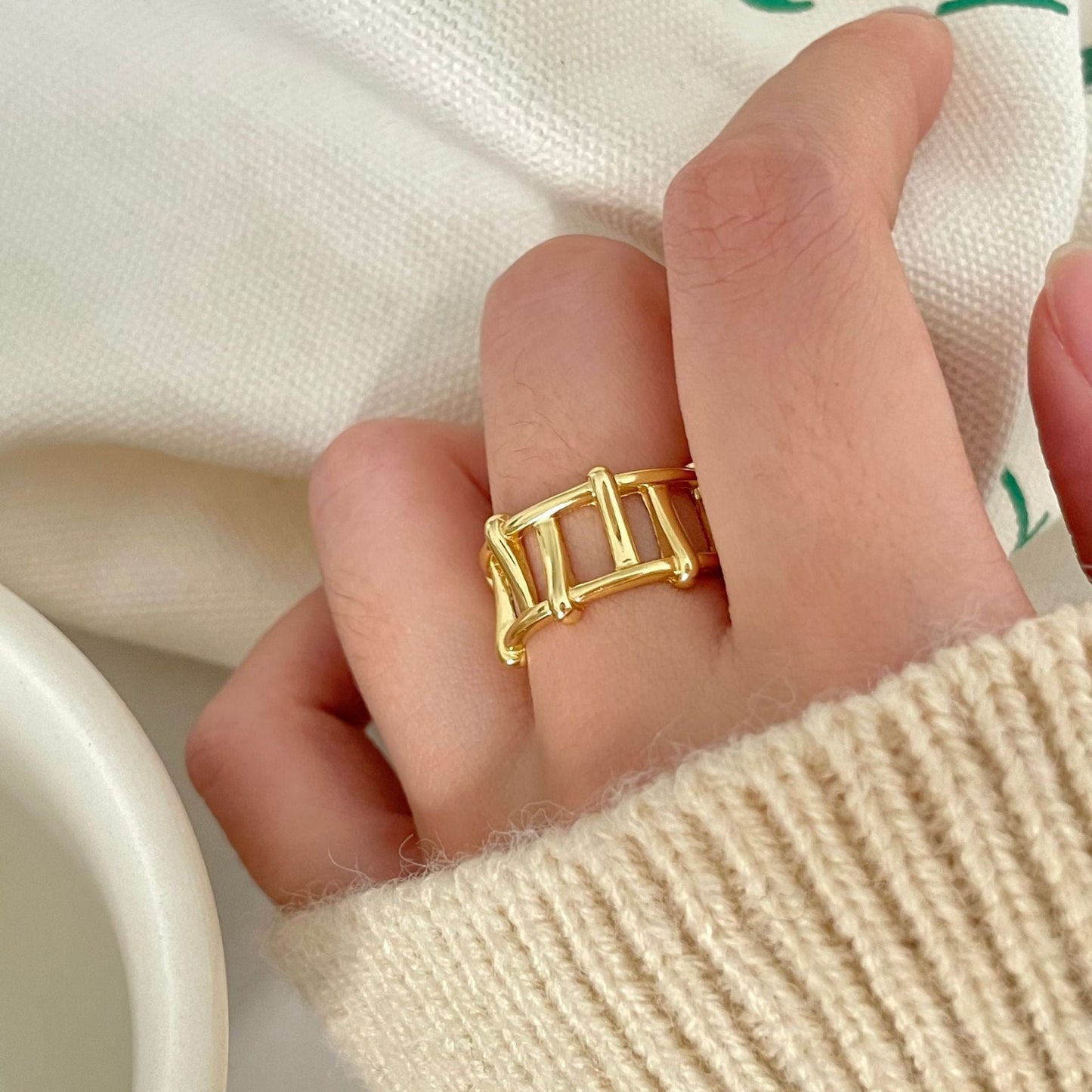 Joyce Irregular Textured Ring