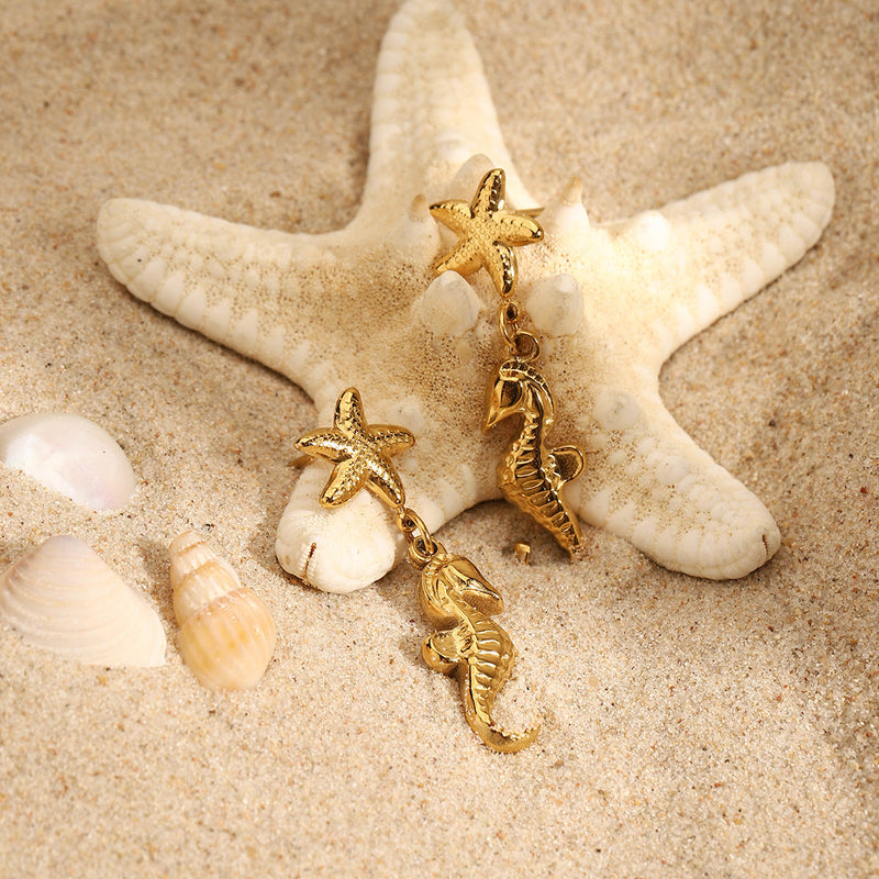 Joie Starfish & Seahorse Drop Earrings