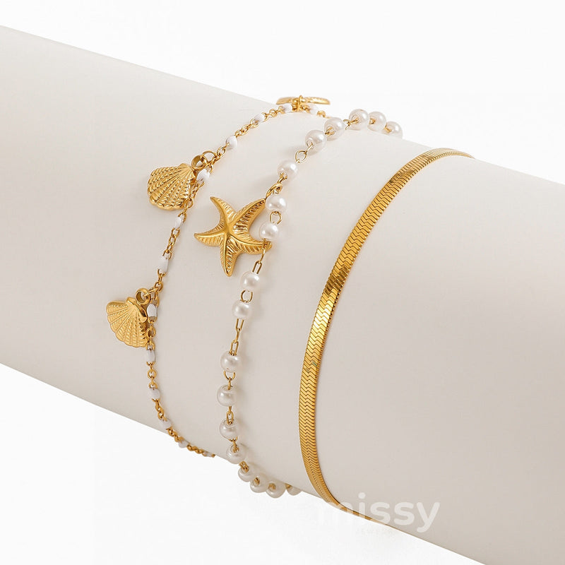Coastal Charm 3-piece Bracelet Set