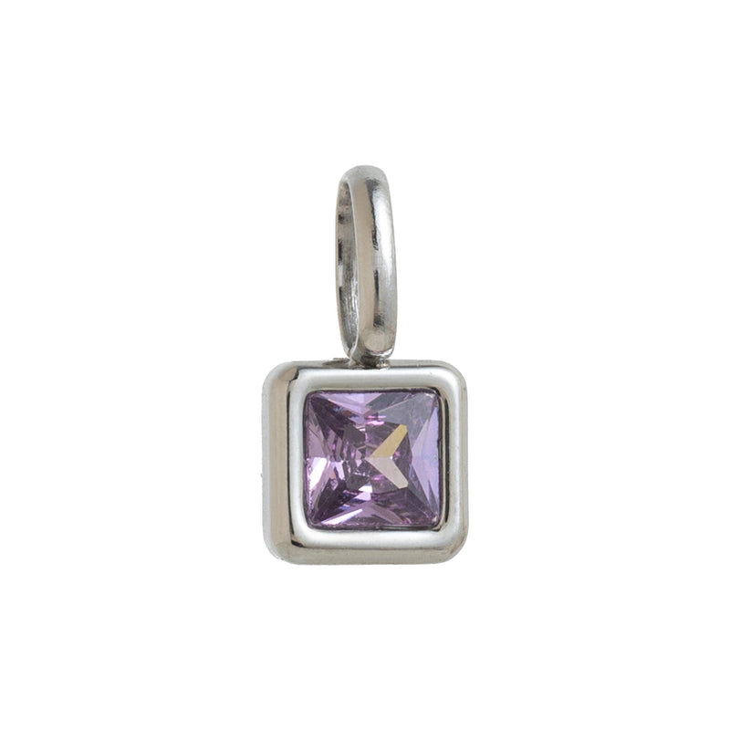 Lotus Birthstone Cube Necklace