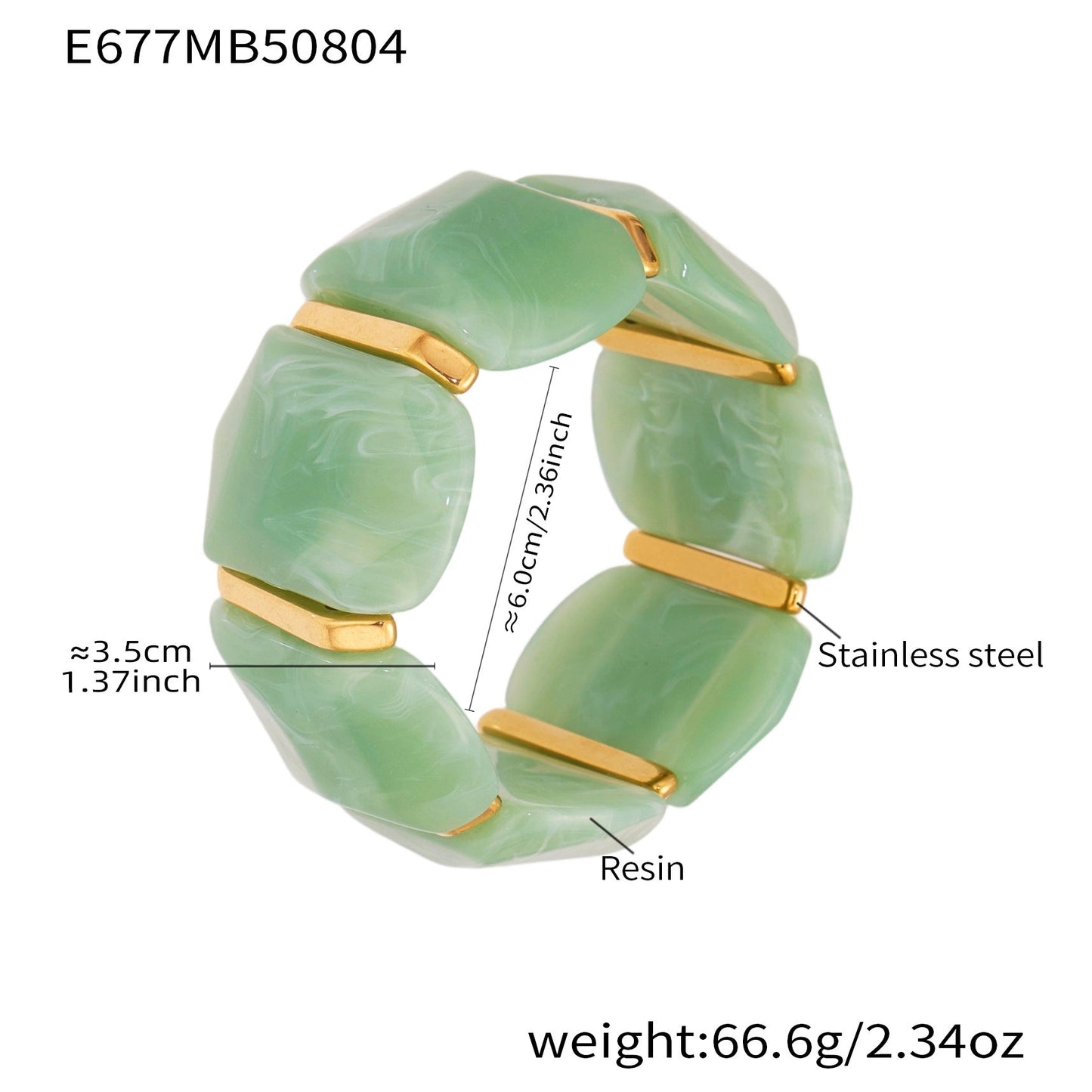 Alianny Irregular Resin Bracelet