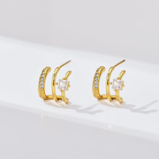 Aubrielle Three Piece Minimal Earrings