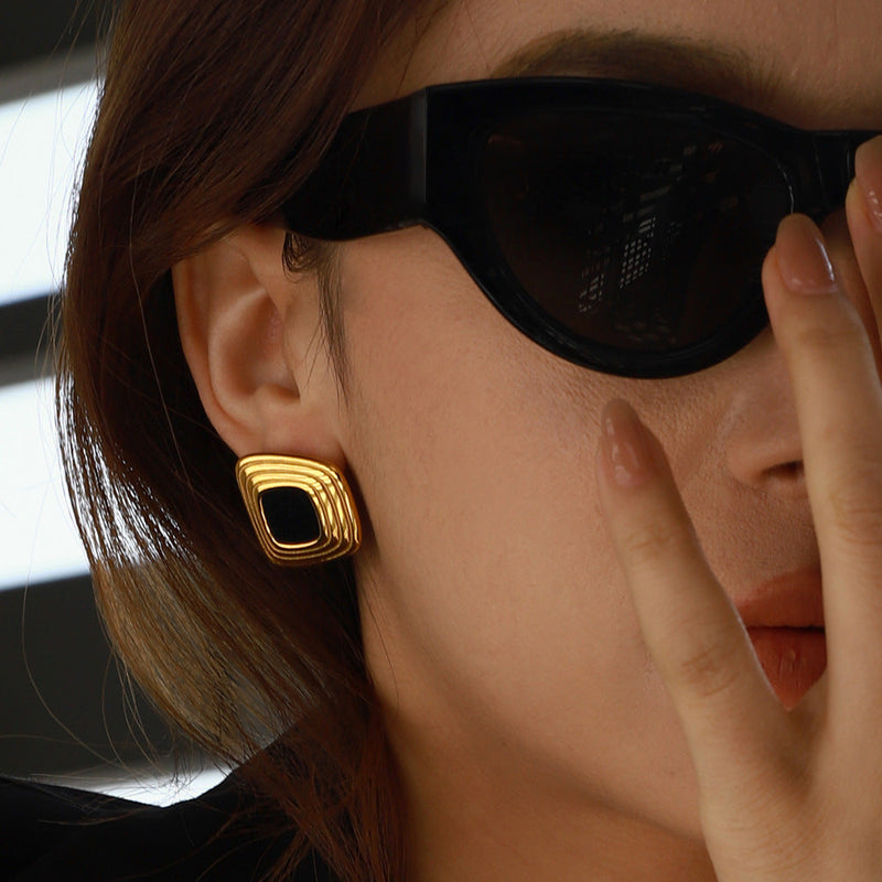 Jaia Square Stud Earrings