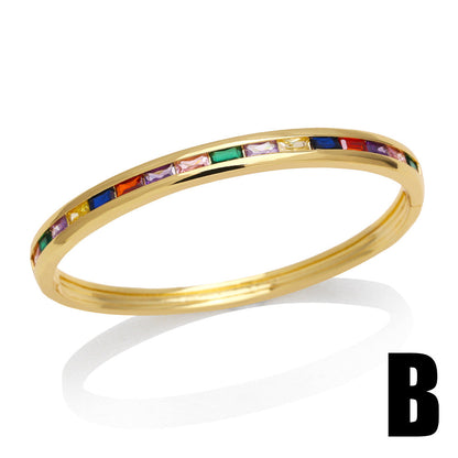 Bralynn Geometric Zircon Bangle