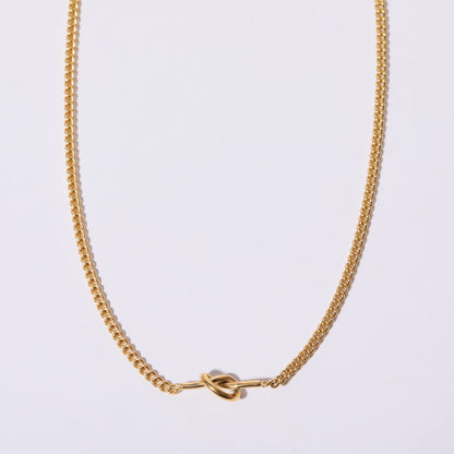 Initial Knot Chain Necklace
