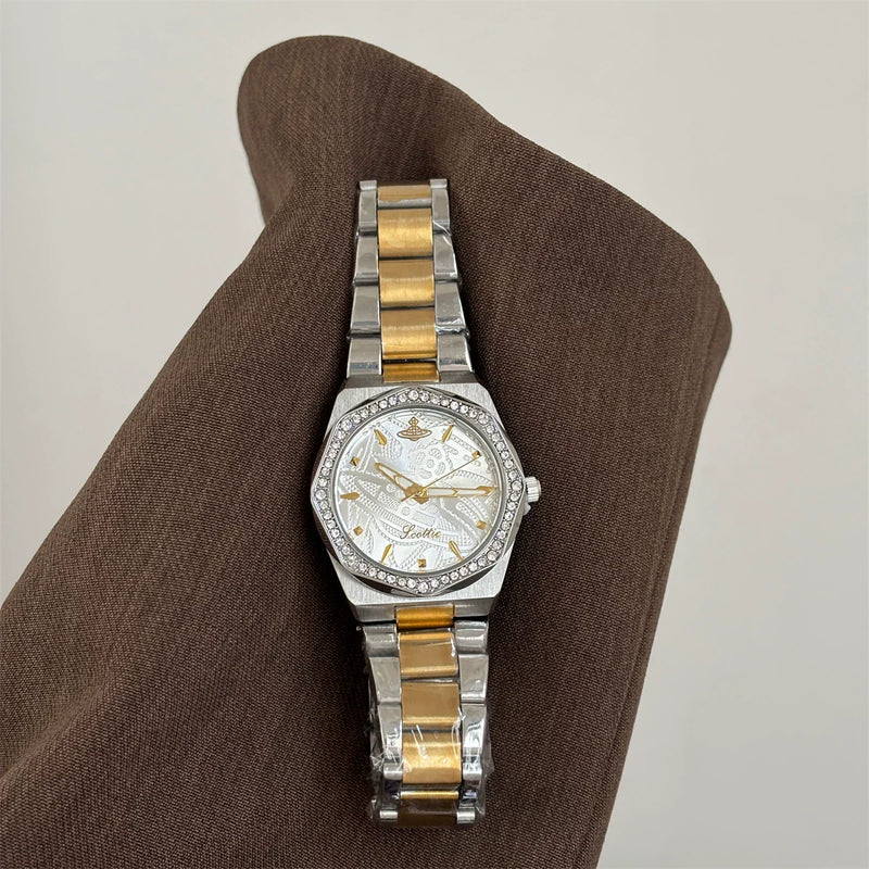 Embossed Dial Bracelet Watch