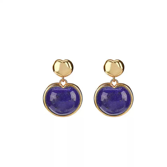 Lapis Lazuli Drop Silver Earrings