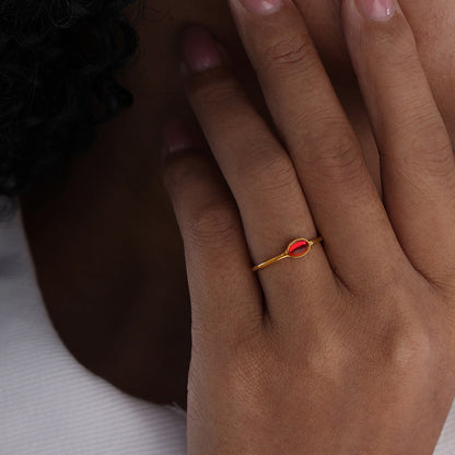 Karena Adjustable Gemstone Ring