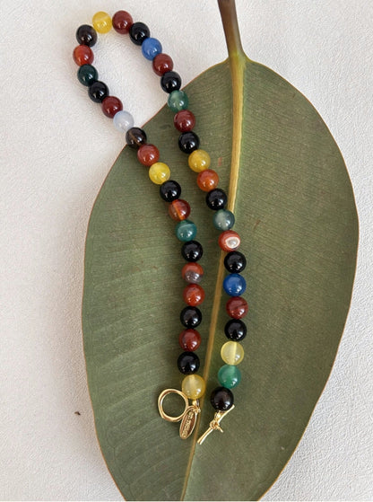 Colorful Gemstone Bead Necklace