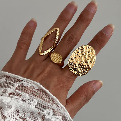 Dezire Folded Geometric Ring Set