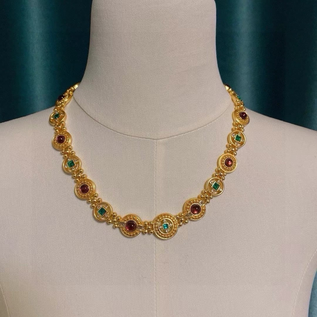 Astrid Byzantine-inspired Gemstone Necklace