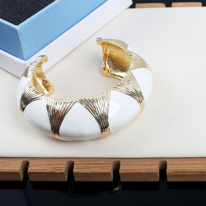 Bold Striped Cuff Bracelet