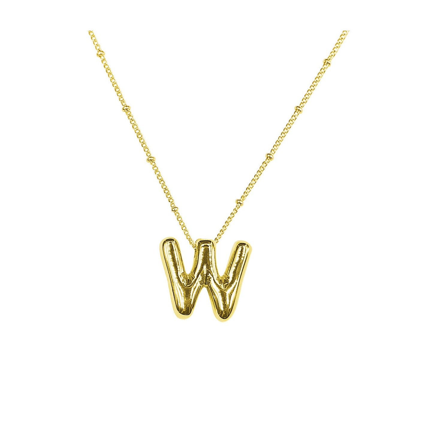 Aiyanah Glossy Bubble Letter Necklace