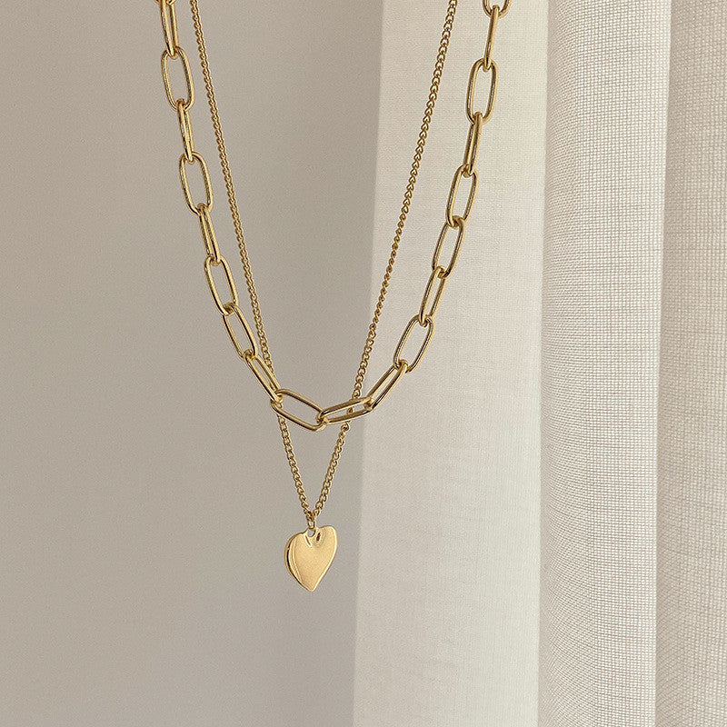Yetzali Layered Heart Necklace