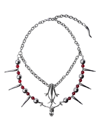 Skull Spike Choker Necklace