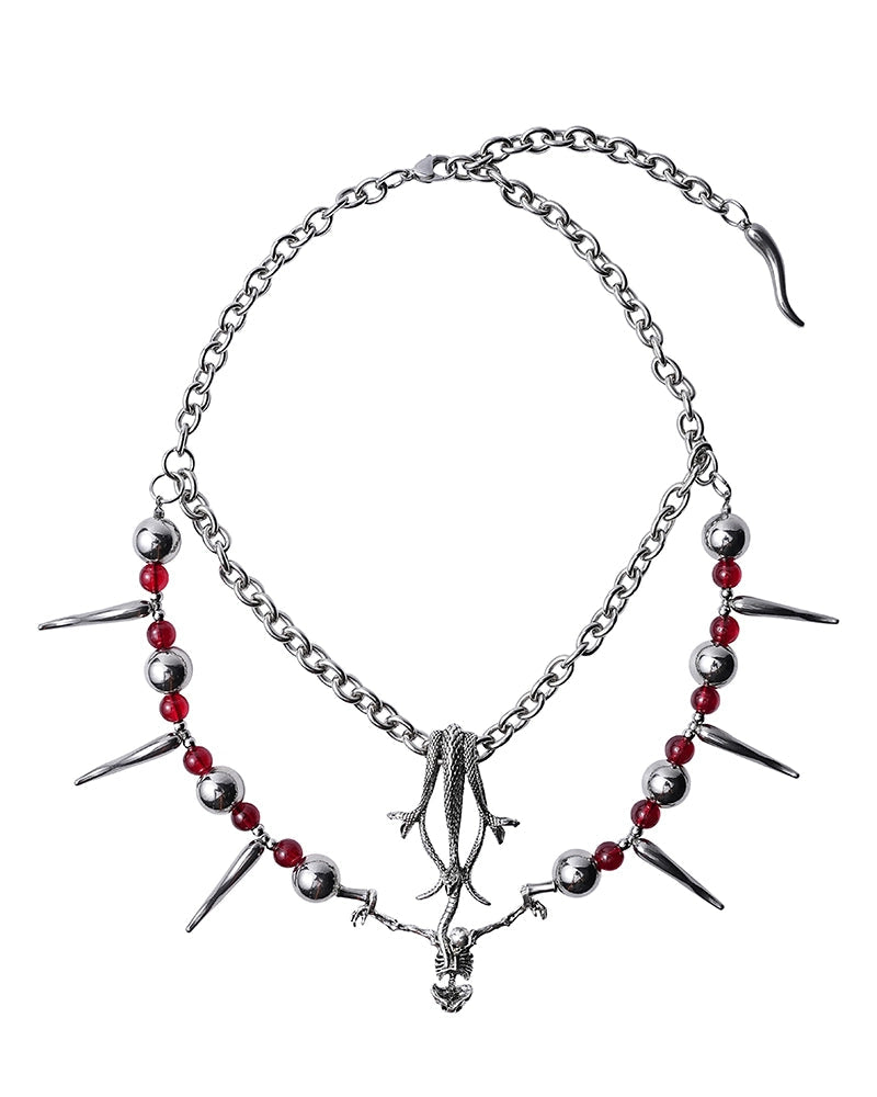 Skull Spike Choker Necklace