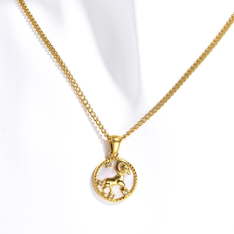 Tamera Zodiac Coin Necklace