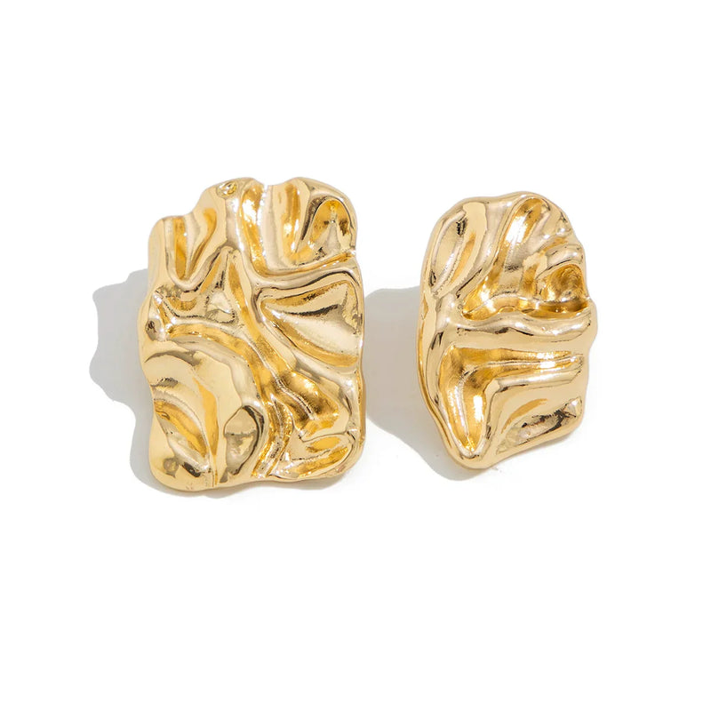 Aliyanna Asymmetric Pleated Earrings