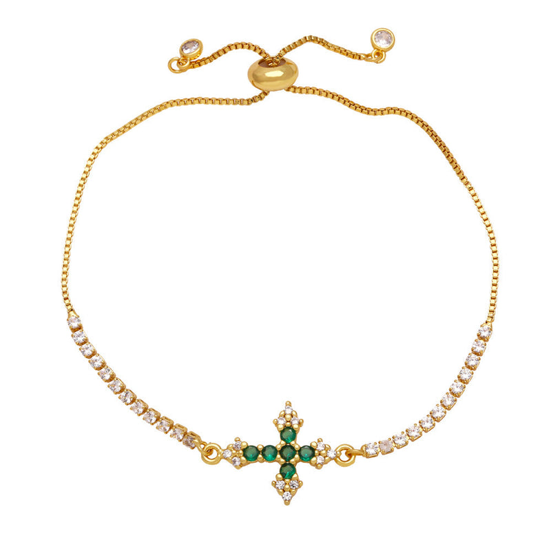 Eleonor Zircon Cross Bracelet