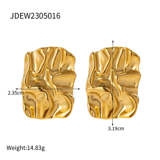 Courtlyn Hammered Irregular Earrings