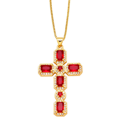 Ayva Zircon Cross Necklace