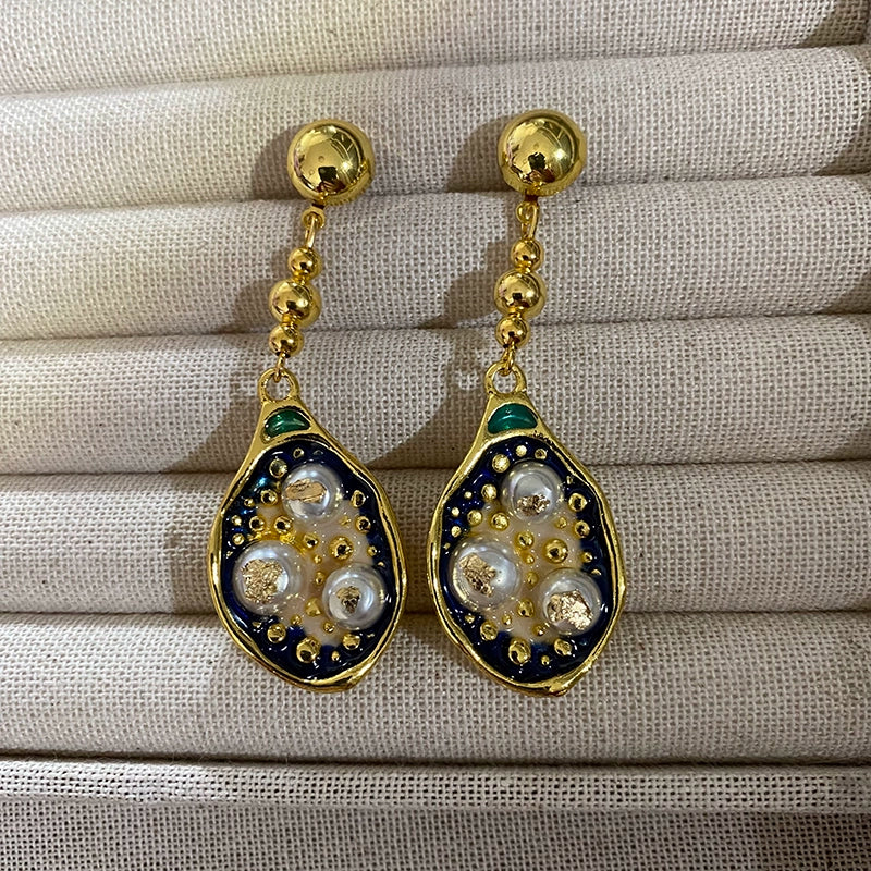 Dream Blue Chinoiserie Earrings