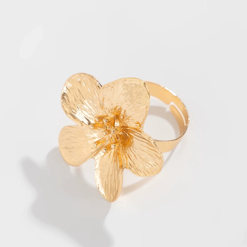 Ameena Geometric Petal Ring