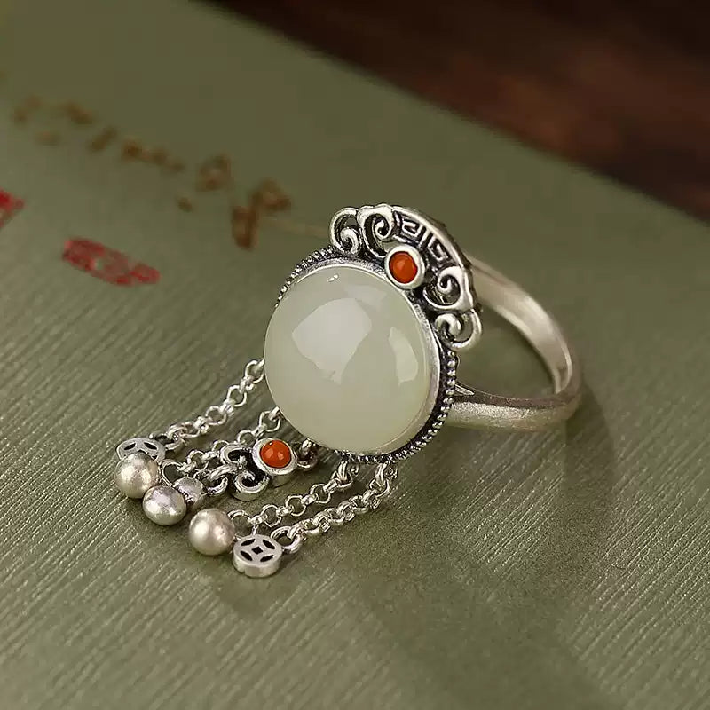 Hetian Jade Statement Ring
